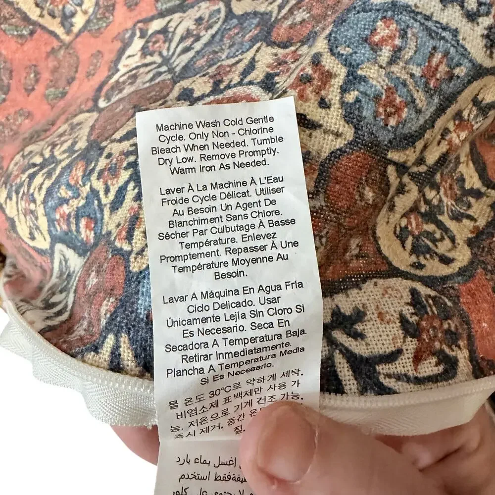 Pottery Barn lyric paisley Medallion Linen Cotton 3 Throw Pillow Covers 20x20